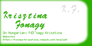 krisztina fonagy business card